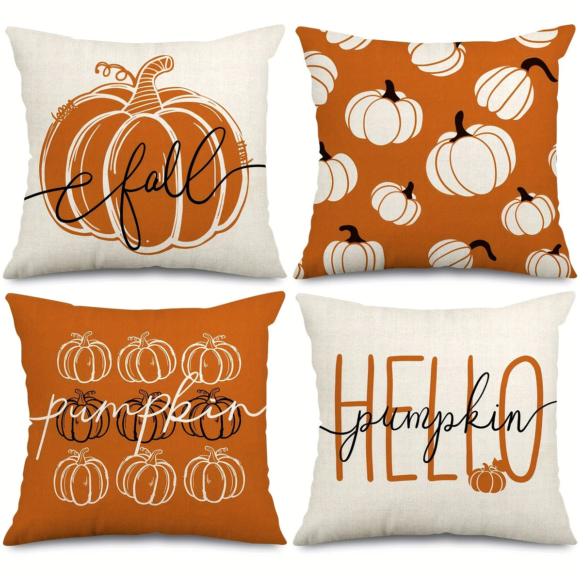 Fall Decorative Throw Pillow Covers – 18x18 Seasonal Designs