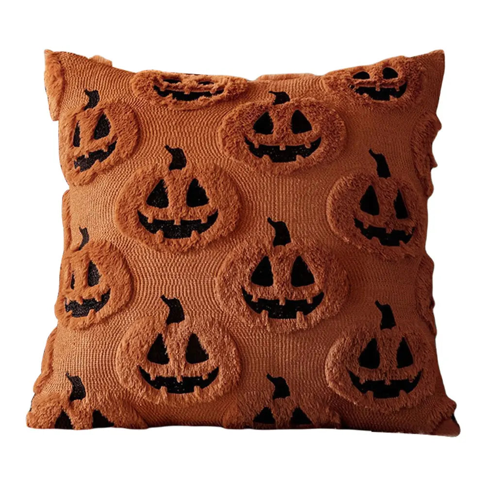 Fall & Halloween Plush Throw Pillow Covers | Ghost & Pumpkin Decor