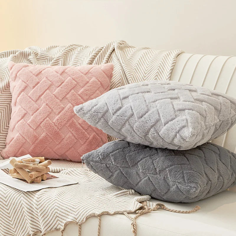 Luxe Plush Throw Pillow Cover | Soft Textured Home Decor