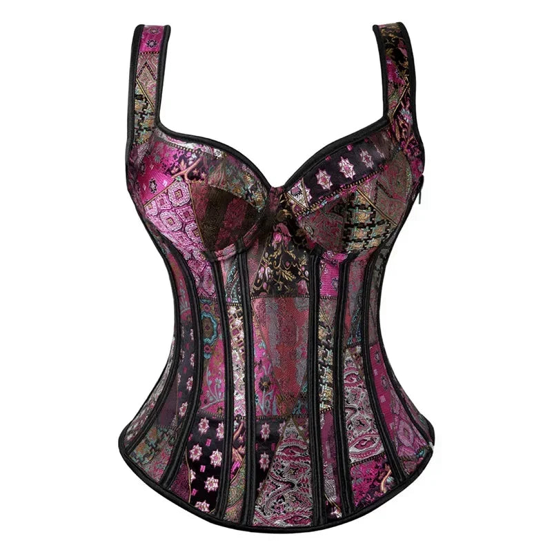 Vintage Brocade Gothic Corset Top