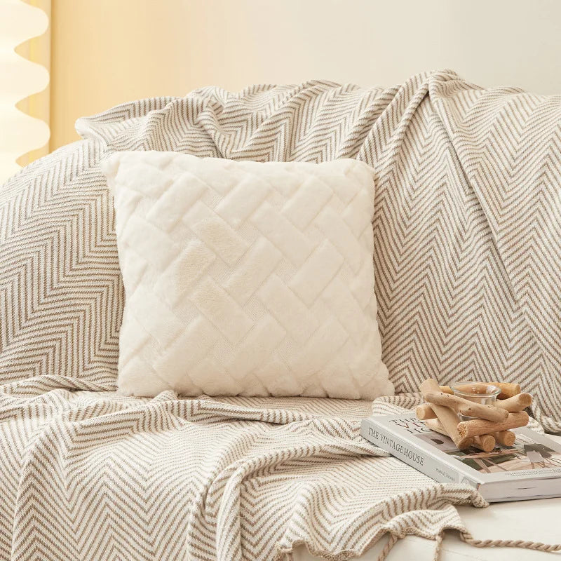 Luxe Plush Throw Pillow Cover | Soft Textured Home Decor