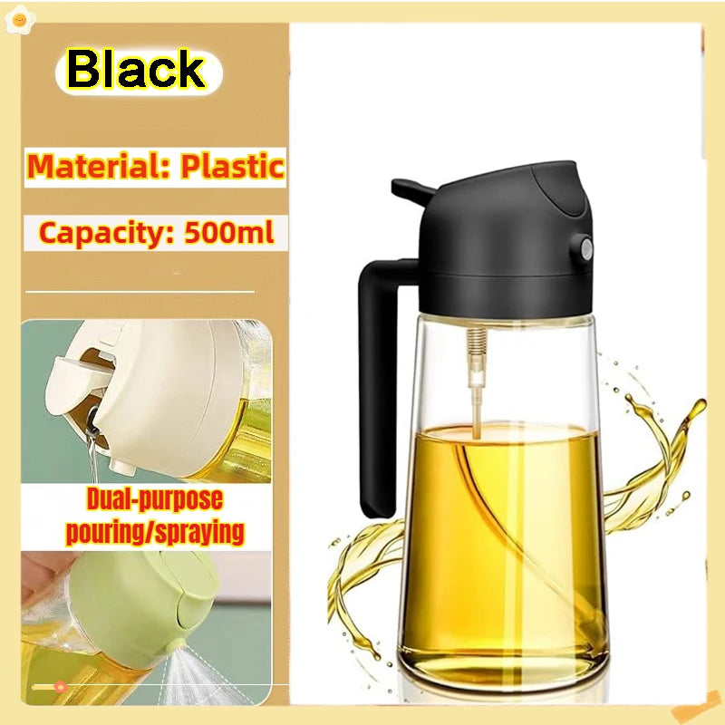 2-in-1 Glass Oil Sprayer & Dispenser for Cooking, Baking, Grilling & Air Fryer