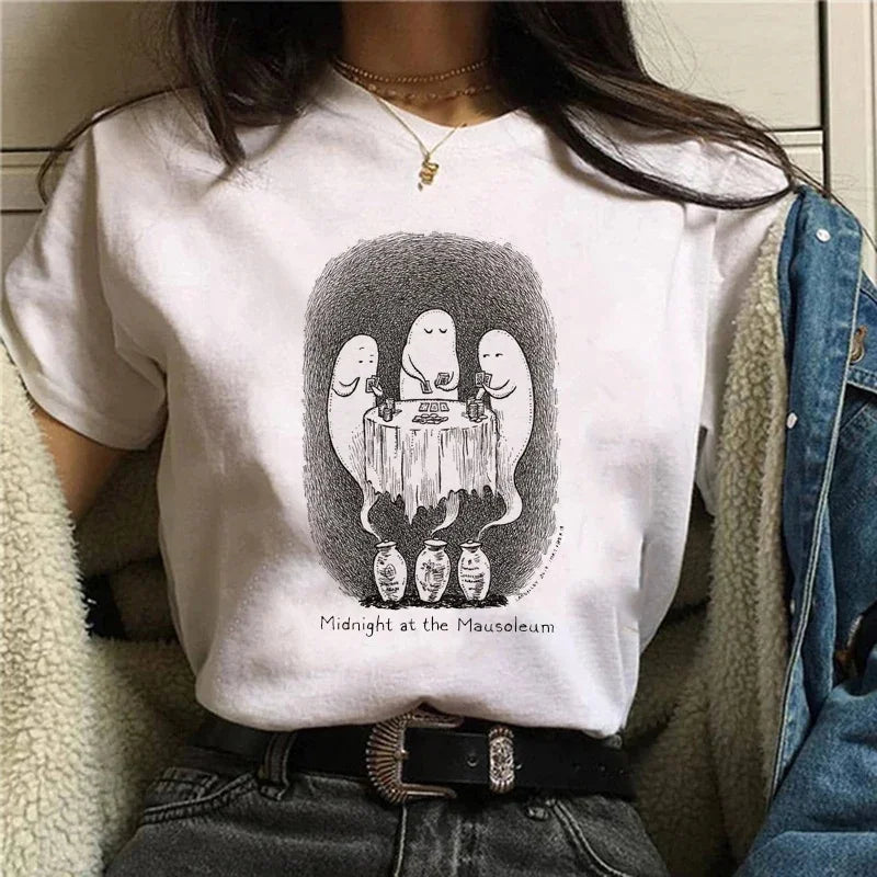 Vintage Gothic Ghost & Oddities Graphic T-Shirt