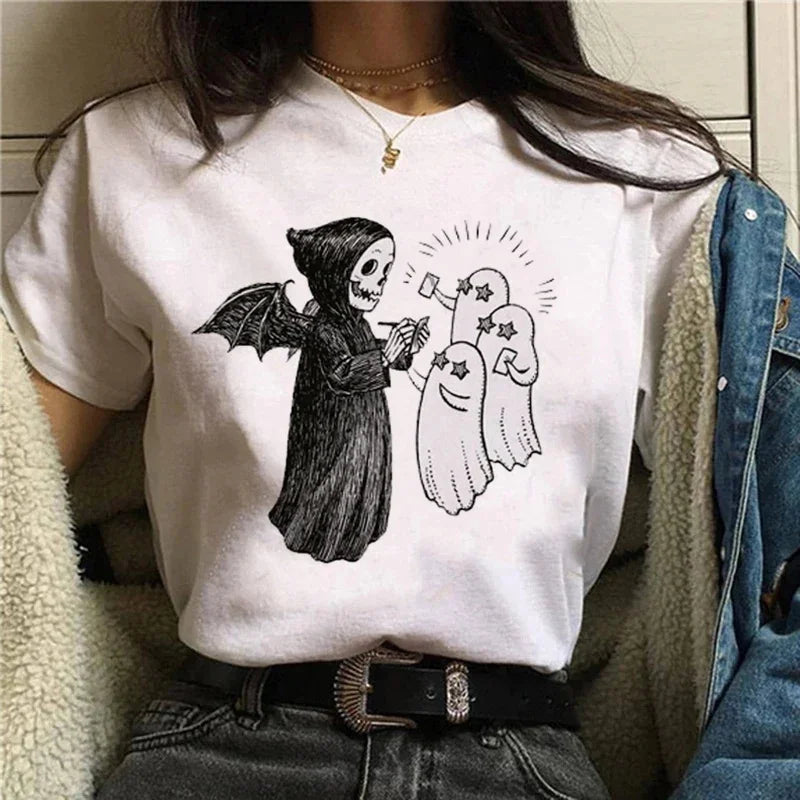 Vintage Gothic Ghost & Oddities Graphic T-Shirt