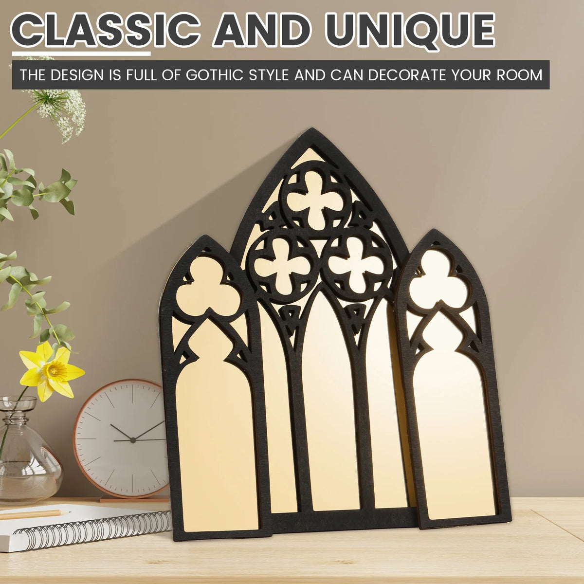 Gothic Cathedral Arch Wall Mirrors | Vintage Gothic Decor