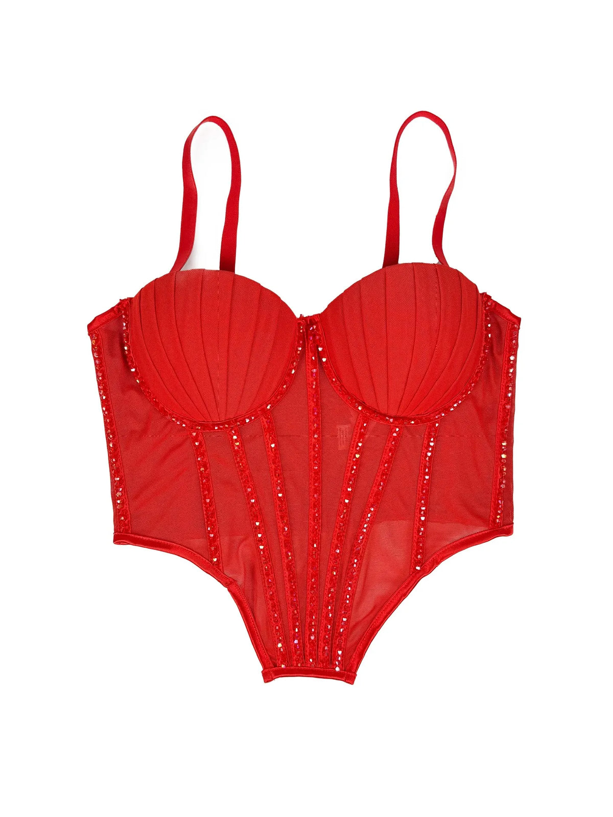 Rhinestone Corset Bodysuit