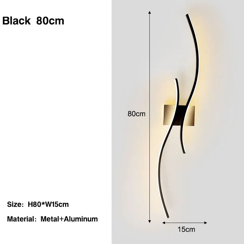Modern Wave LED Wall Sconce
