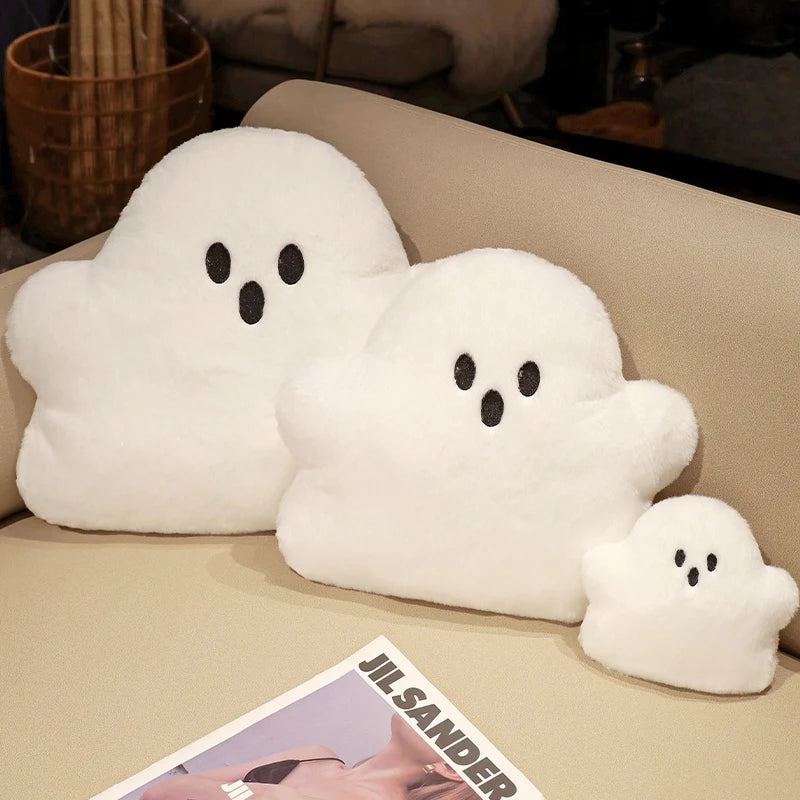Cute Ghost Plush Pillow | Soft Halloween Throw Cushion
