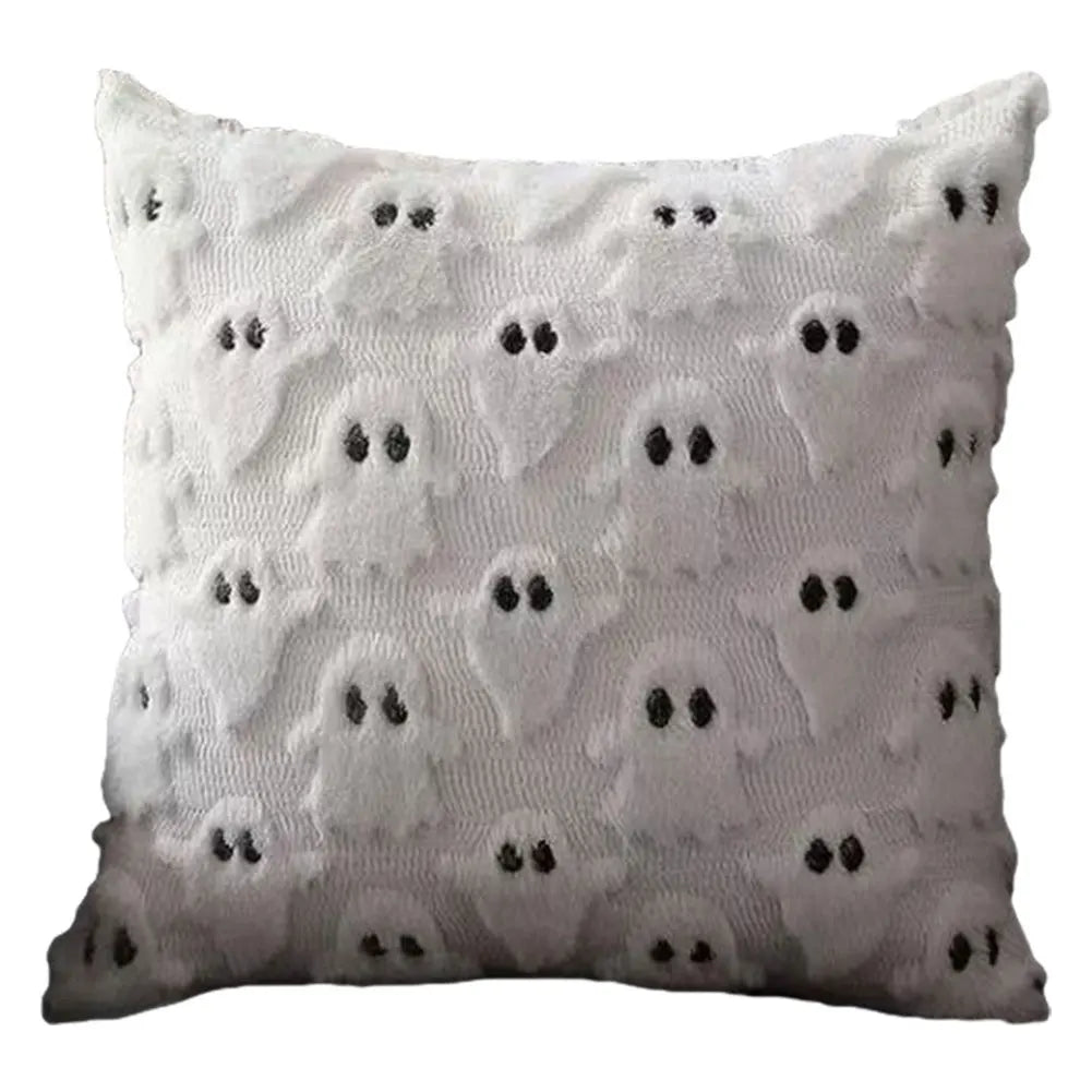 Fall & Halloween Plush Throw Pillow Covers | Ghost & Pumpkin Decor