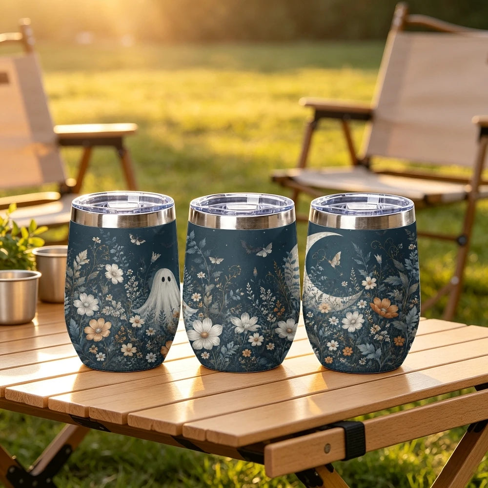 Spooky Halloween Insulated Wine Tumbler with Lid