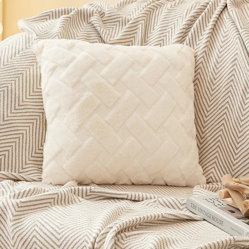 Luxe Plush Throw Pillow Cover | Soft Textured Home Decor