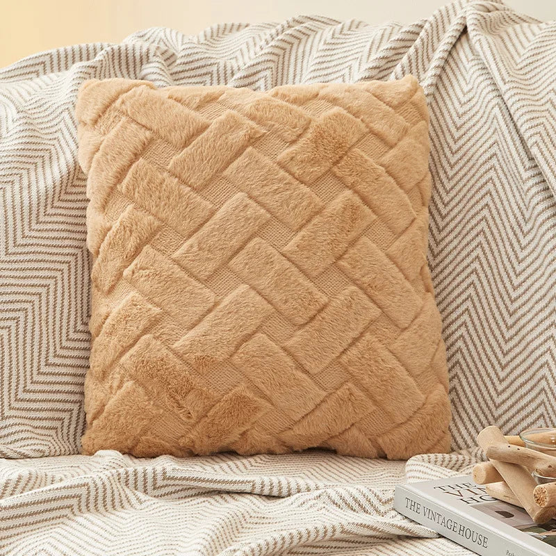Luxe Plush Throw Pillow Cover | Soft Textured Home Decor