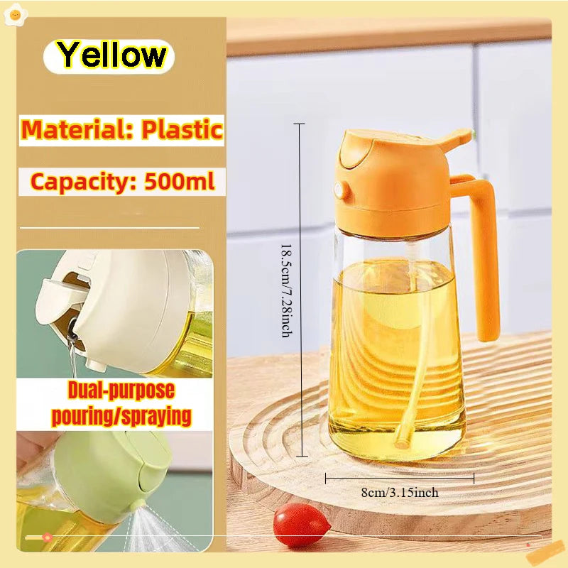 2-in-1 Glass Oil Sprayer & Dispenser for Cooking, Baking, Grilling & Air Fryer