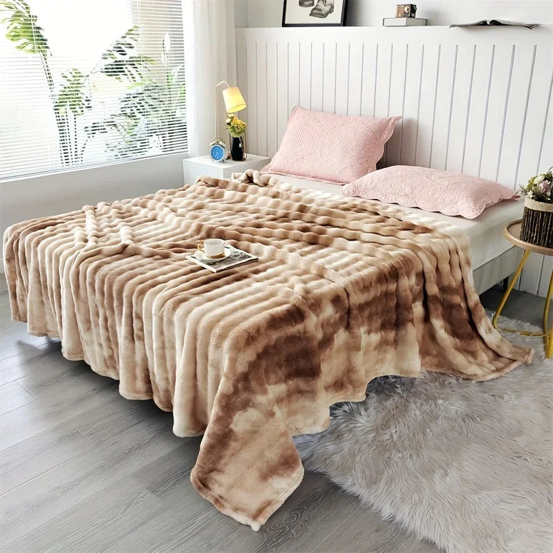 Luxury Plush Faux Fur Throw Blanket | Soft Cozy Bed & Sofa Blanket